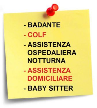 Colf/ assistenza anziani e bambini